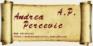 Andrea Perčević vizit kartica